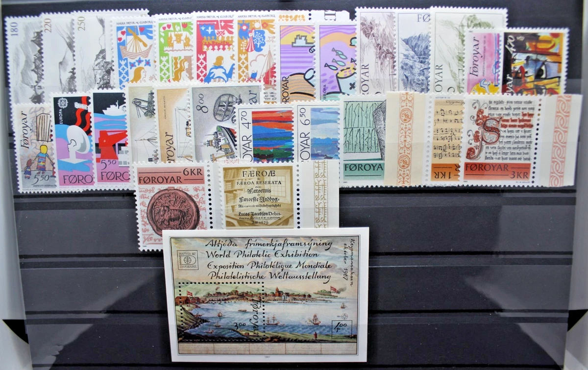 Collection Complète De Timbres Faeroer 1975/95 Neufs Sur Feuillets Marins - Danemark