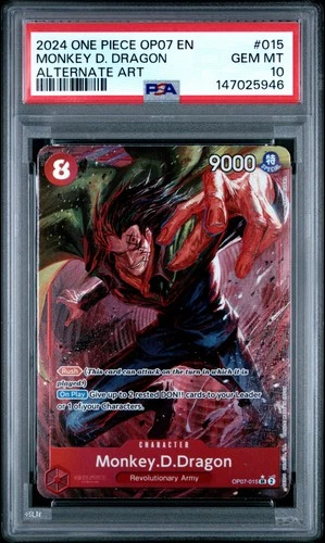 2024 ONE PIECE OP07-500 YEARS IN THE FUTURE #015 MONKEY D. DRAGON PSA 10