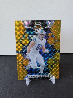 Aidan Hutchinson 2023 Panini Mosaic Gold /10 Detroit Lions