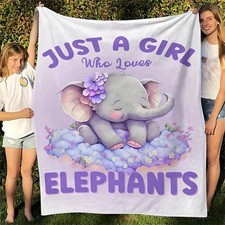 Adorable Elephant-Themed Flannel Blanket