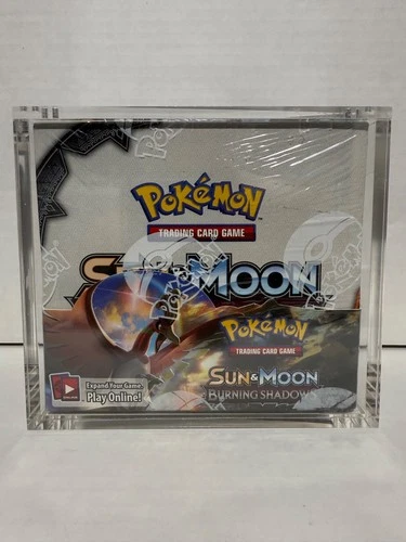 NEW & SEALED Sun & Moon Burning Shadows Booster box W/ Case READ