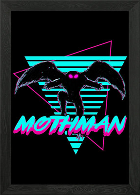 Mothman Cryptid gerahmtes Wandbild Poster Leinwanddruck Bild