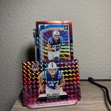 Laiatu Latu  2 Card Lot Rated Rookie Red Wave Optic & Pink NFL Debut Mosaic