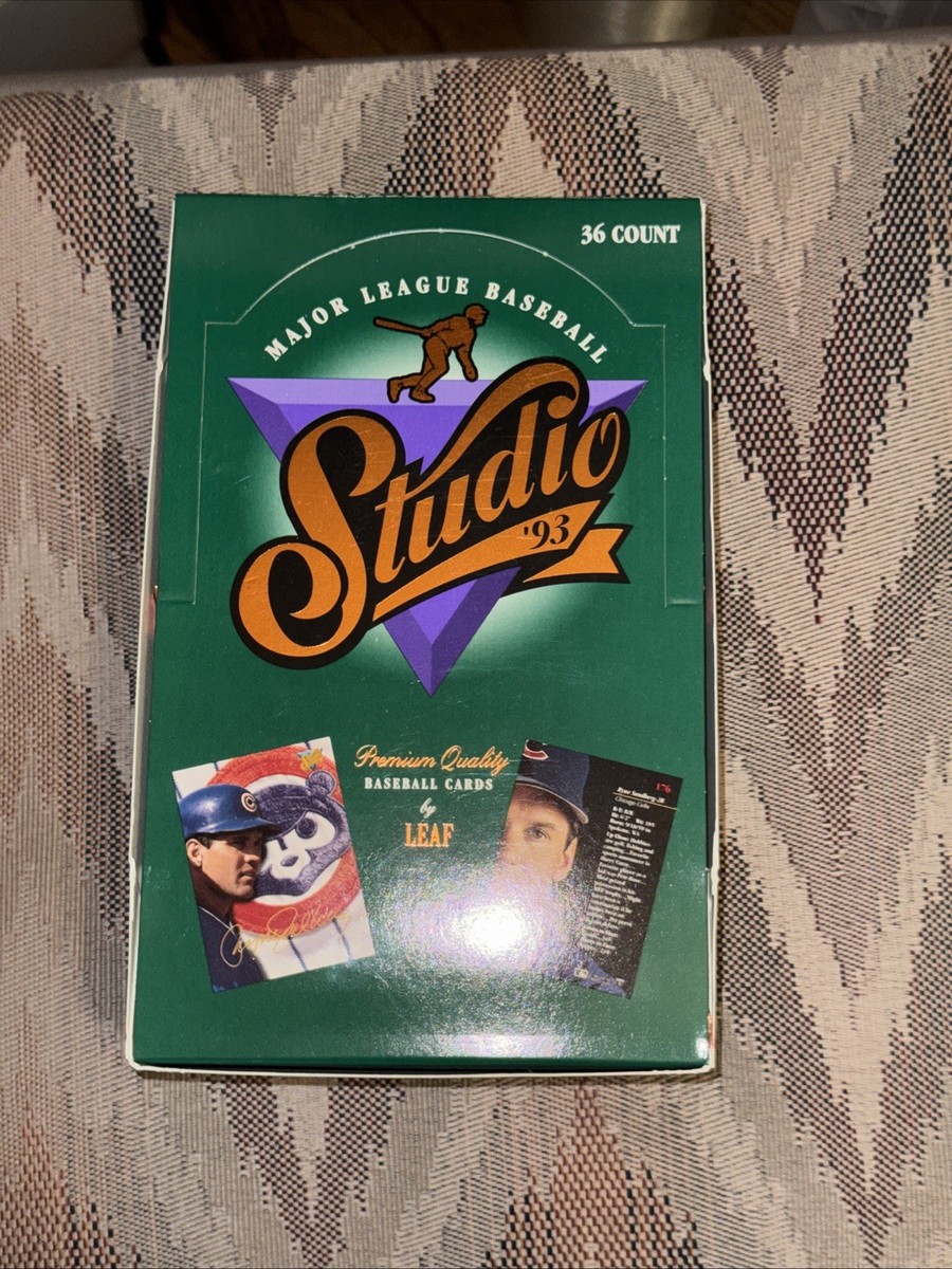 1993 Leaf Studio Baseball Wax Box Lot 36 Pack Premium MLB, PLASTIC