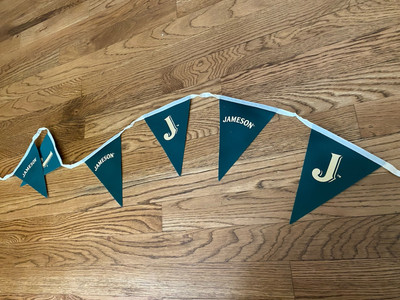 Jameson Irish Whiskey Collectible Pennant Flag Party Banner St Patrick s Day 10 