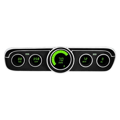 For Ford Mustang 65-66 Intellitronix Direct Fit LED Digital Gauge Panel, Green