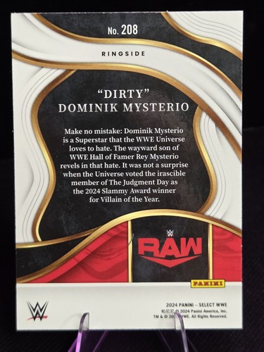 2024 Panini Select WWE - Ringside Dominik Mysterio #208 - Picture 3 of 3