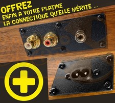 UPGRADE CONNECTIQUE PLATINE VINYLE PHONO TURNTABLE KIT 2 PLAQUES  RCA PRO