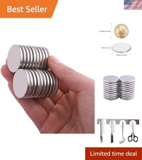 Strongest 1.26" Neodymium Disc Magnets - 18lbs Pull, 20 Count Craft Magnets