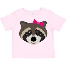 Inktastic Raccoon Girl Animal Toddler T-Shirt Face Animals Forest Cute Girls Kid