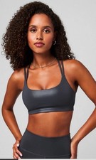 Fabletics Seamless Low Impact Bra Racerback L Midnight Shine NWT