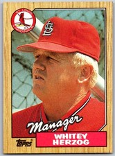 ⚾ 1987 Topps #243 Whitey Herzog St. Louis Cardinals