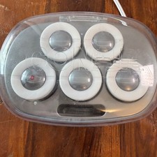 Conair Instant Heat Travel Hair Setter 5 Jumbo Flocked Rollers Dual Voltage