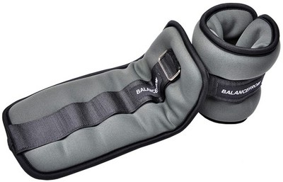 Fully Adjustable Ankle Wrist Arm Leg Weights, 3 lbs each (6-lb pair), Gray