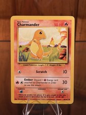 Charmander 46/102 Set Base Carta Pokémon Vintage Comune TCG NM WOTC