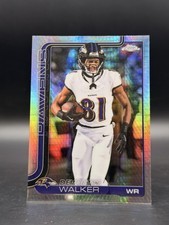 Devontez Walker 2025 Topps Chrome #26 Prism Refractor Baltimore Ravens