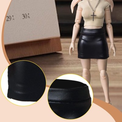 1/12 Actionfigur Kleidung PU Lederrock Frauen verkleiden sich für 6 Zoll weiblich
