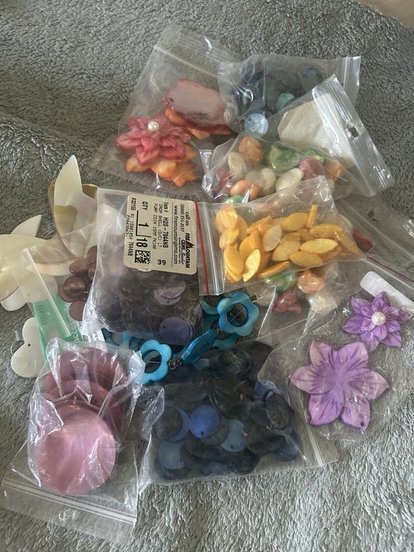 1 LB Bag Of Mother Of Pearl Beads Jewelry & Crafting Supplies ALL New & Unused