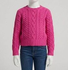 Polo Ralph Lauren Kids Girl's Pink Cable-Knit Sweater Size S 7 