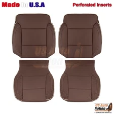 2014-2019 For Chevy Silverado High Country Leather Replacement Seat Covers Brown