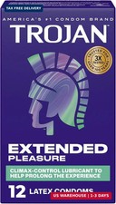TROJAN Extended Pleasure Condoms, TROJAN Condoms, 12 Count
