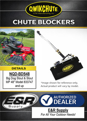 Qwikchute Chute Blocker fits Big Dog Stout & Stout MP 48'', NQD-BDS48