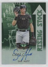 2019 Leaf Valiant Rising Stock Green Prismatic 98/99 Sam Huff #RS-SH1 Auto uk2