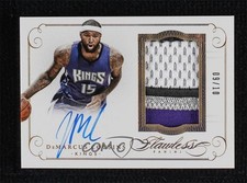2014-15 Panini Flawless Gold 9/10 DeMarcus Cousins #PA-DMC Patch Auto 3d3