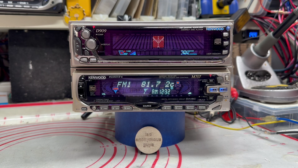KENWOOD # M707 + D909 JDM MD Receiver + CD DSP Graphic EQ Vintage