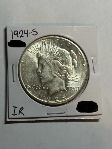 1924-S Peace Silver Dollar Nice AU/UNC Tougher Date Great Luster