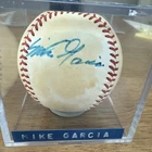 Rare Mike Garcia Signed Baseball American League Cleveland Indians Pitcher 1950s