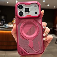 For iPhone 18 Pro Max 17 16 15 14 13 Rugged Heat Dissipation Magnetic Case Cover