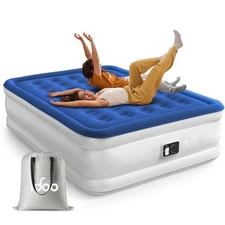 iDOO Air Mattress Queen with Built in Pump, Blow up Mattress, Inflatable Matt...