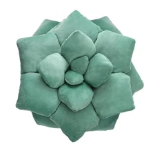 Fleshy Greenery,Leafy Bloom Plush Pillow – Handcrafted 3D Plant Cushion, Natu...