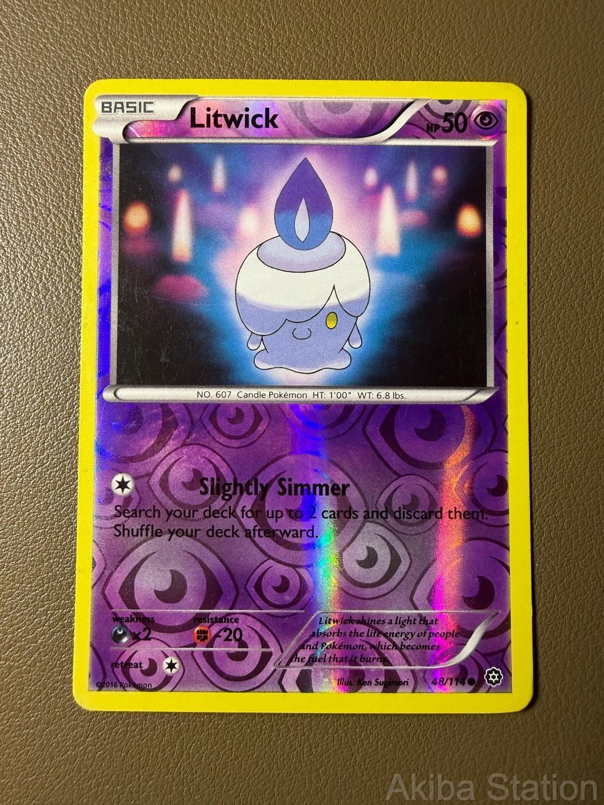 LITWICK 48/114 COMMON STEAM SIEGE POKEMON REVERSE HOLO HP
