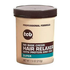 TCB Creme Hair Relaxer No Base Creme Super Jar 15 oz Leaves hair silky smooth