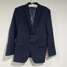 John Varvatos Men s Blazer 38R Blue Purple Pinstripes Wool Bleecker-NN Tailored