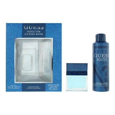 Guess Seductive Homme Blue 2-teiliges Geschenkset: EDT 50ml - Body Spray 226ml für Männer