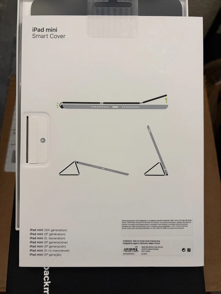 Genuine OEM Apple iPad Mini 5 (5th Gen) Smart Cover - Charcoal Grey - BRAND NEW - Image 2 of 2