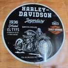 HARLEY LEGENDARY PORCELAIN ENAMEL SIGN 29 X 29 INCHES
