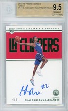 2018 Panini Encased RC Auto #174 Shai Gilgeous-Alexander GREEN /5 BGS 9.5/10