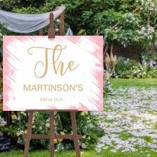 Personalized Wedding Welcome Sign Custom Made Any Name Bridal Shower Welcome ...