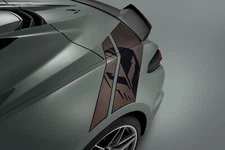 24-25 Corvette C8 z06/E-Ray Jake C8.R Rear Decal Carbon Flash Tech Bronze Accent