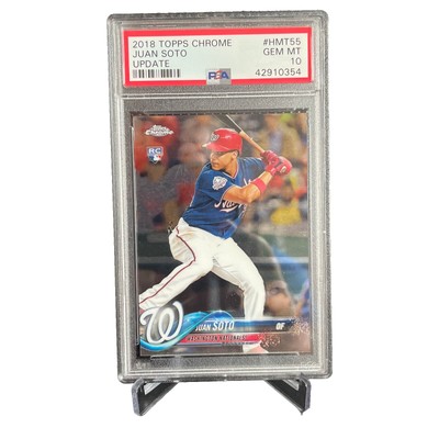 2018 Baseball Cards 2018 Topps Chrome Juan Soto RC #HMT55 - PSA 10