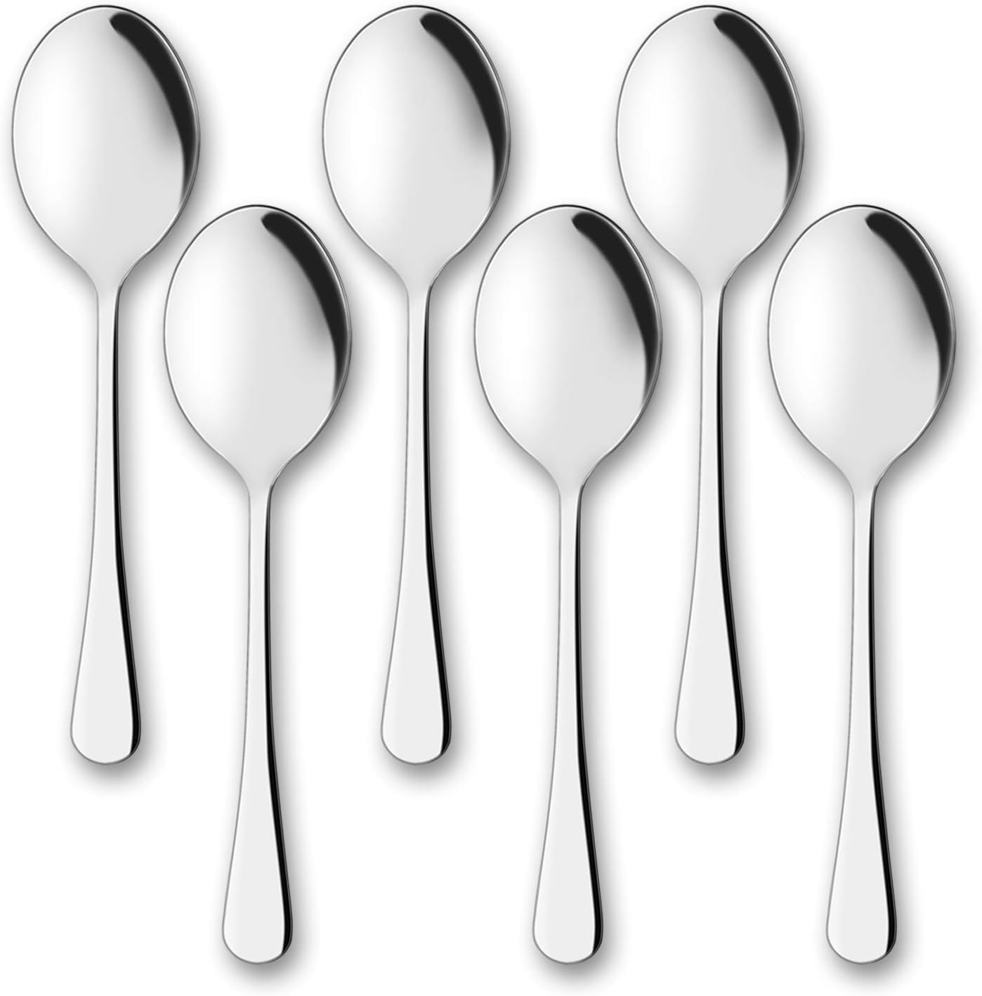 Serving Spoons,  6 Pieces X-Large 9.8 Inches Stainless Steel Serving Spoon Cater