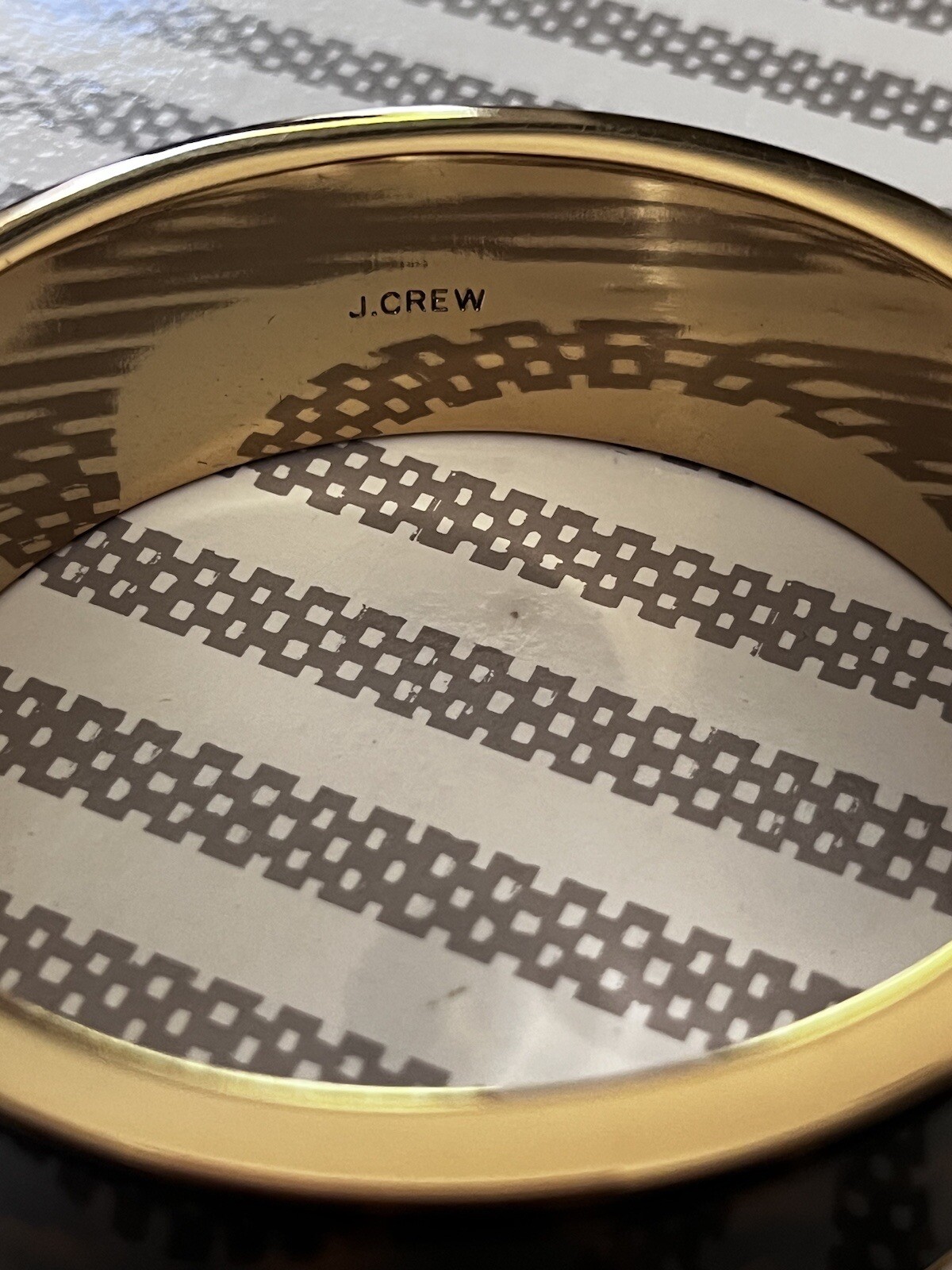 J Crew Hinged Acetate Bangle Statement Bracelet T… - image 14