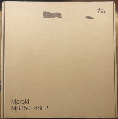Meraki MS250-48FP MS250-48FP-HW PoE+ 4x10G SFP+ Switch NEW, 1 PSU, Unclaimed