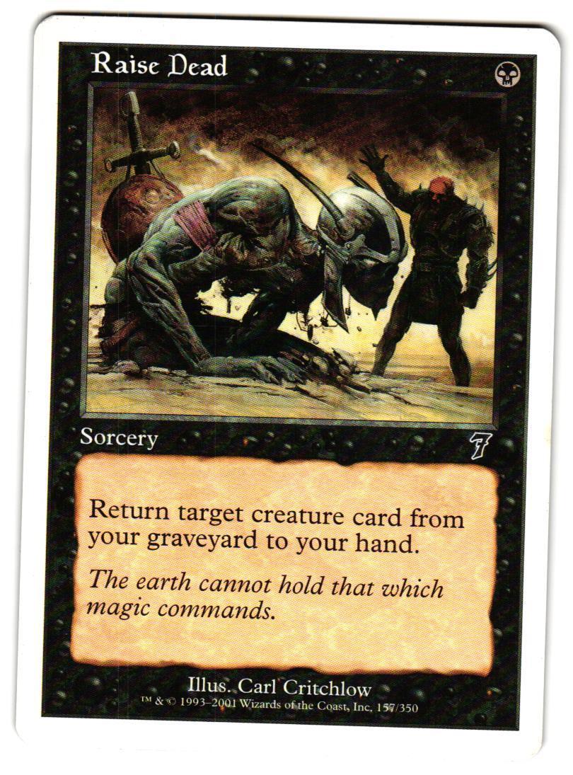 Magic_the_gathering 7th Edition Raise Dead #157 2001,MTG,LP Common