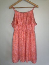 Lilly Pulitzer For Target Giraffing Me Crazy Giraffe Jungle Ruffle Dress Women M