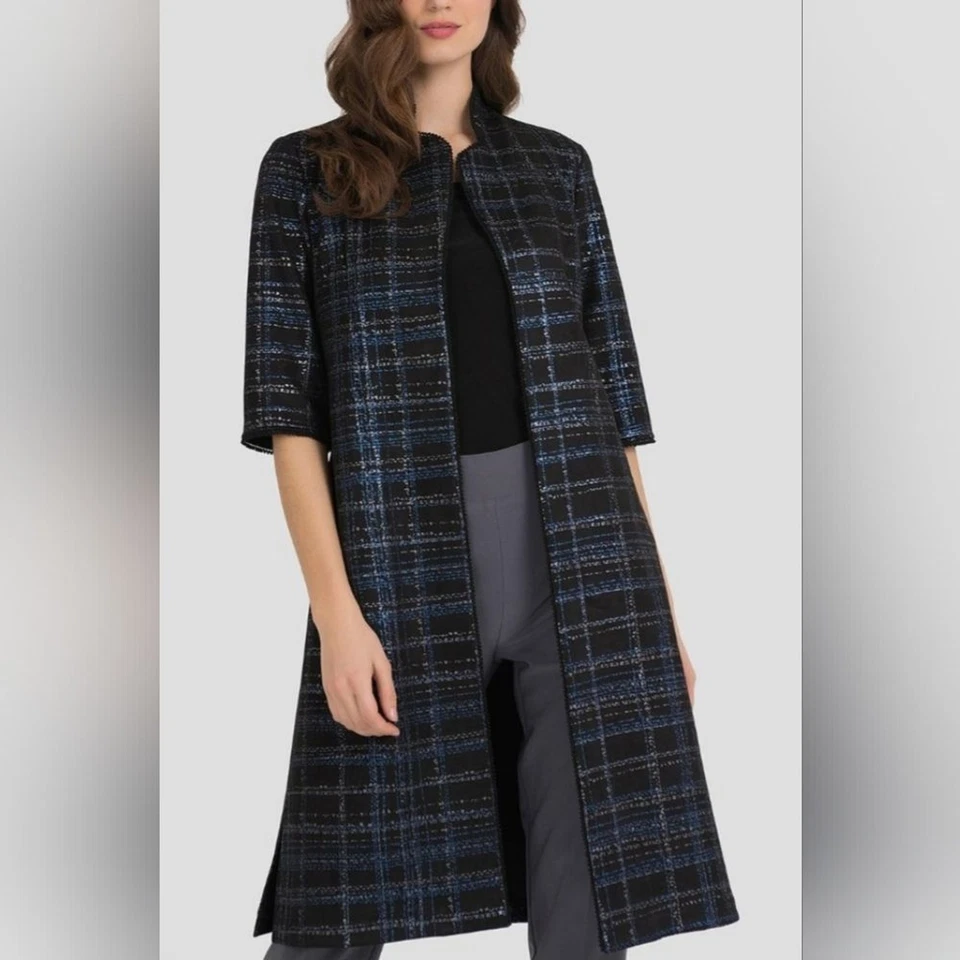 Chaqueta Joseph Ribkoff Negra Azul Plata Estilo 194725 Foto 3 de 4